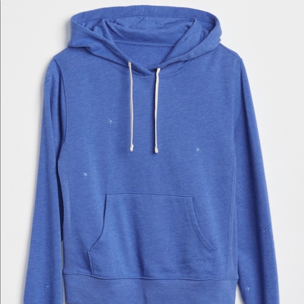 blue starred sweatshirt